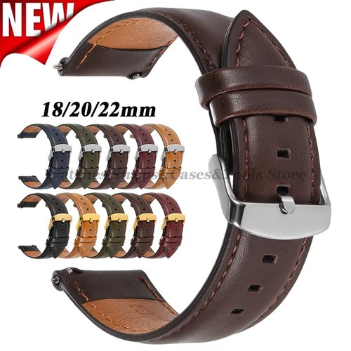 18mm 20mm 22mm genuine - 20mm, leather