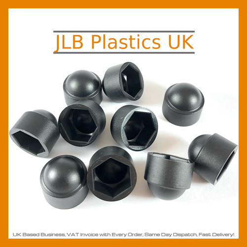 Black plastic nut cap bolt - black,