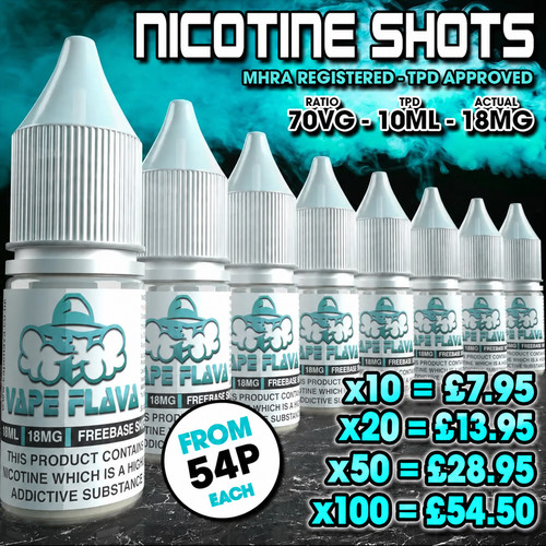 Nicotine shots 18mg - nicotine,
