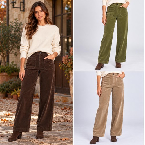 Womens wide leg trousers - leg,