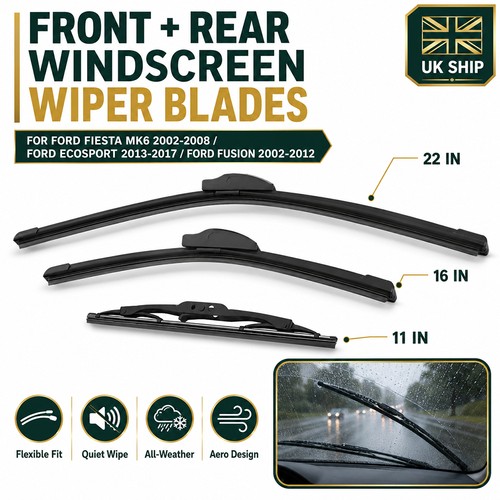 Front rear windscreen - 3x, &