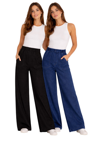 Ladies wide denim - ex,