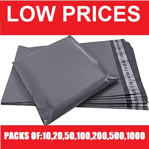 Grey mailing bags strong poly - grey,