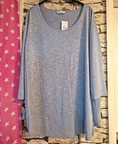 Evans blue solid scoop neck - solid,