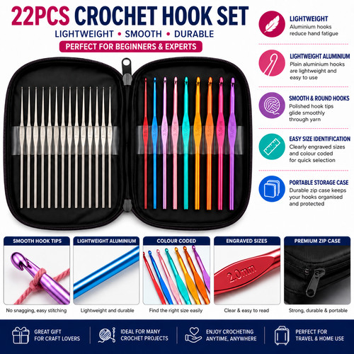 22pcs crochet hooks - crochet, set