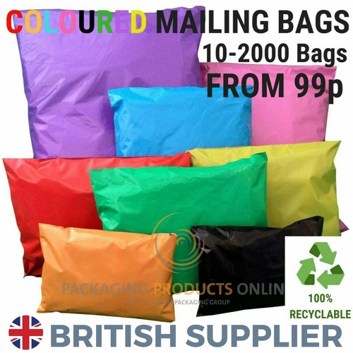 Coloured mailing bags strong - coloured,